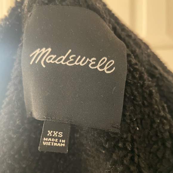 XXS Madewell black Sherpa peacoat - Picture 7 of 11